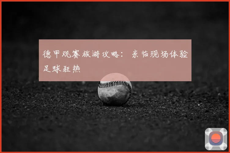 德甲观赛旅游攻略:亲临现场体验足球狂热