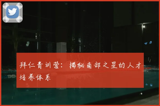 拜仁青训营：揭秘南部之星的人才培养体系